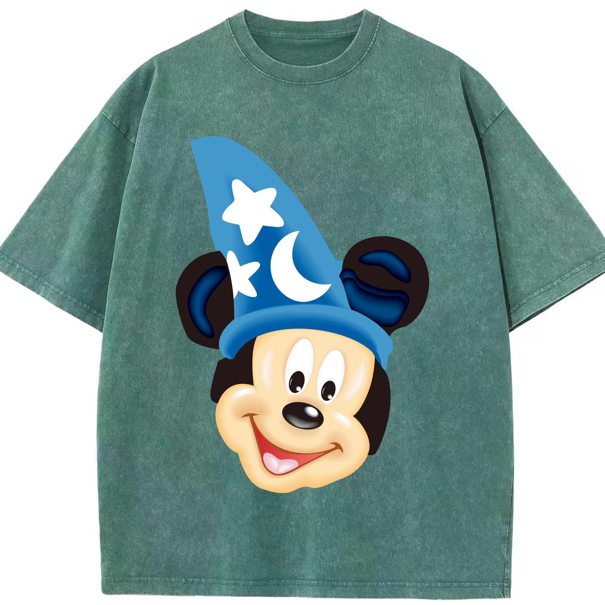 （画像用） ミッキーマウス Mickey Mouse 綿100% ヴィンテージ風 半袖Tシャツ（フロントプリント）
